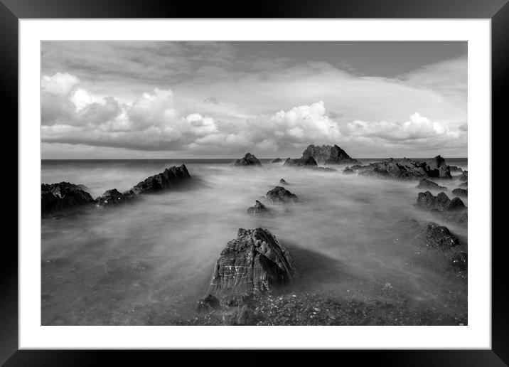 Wrangle Point Bude  Framed Mounted Print by Eddie John