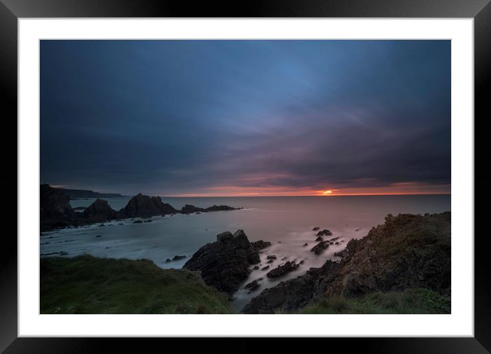 Hartland Quay Devon Framed Mounted Print by Eddie John