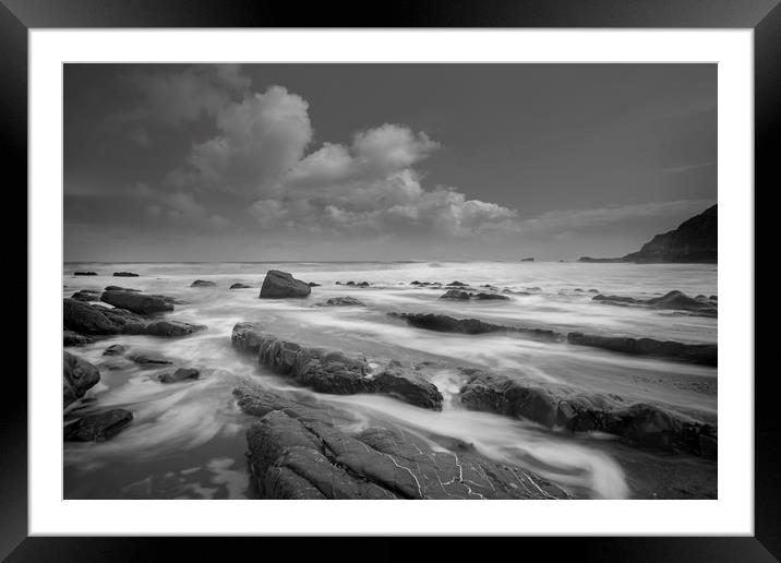 Welcombe mouth beach north Devon Framed Mounted Print by Eddie John