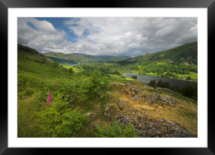 Loughrigg fell and rydal water Framed Mounted Print by Eddie John