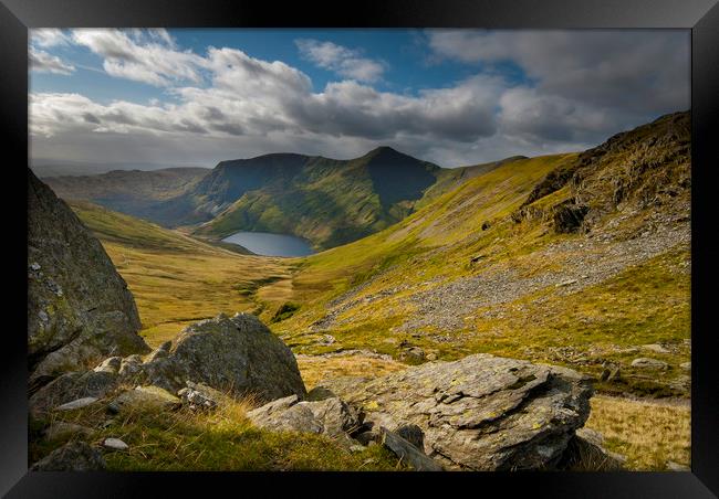 Lakes and mountains cumbria Framed Print by Eddie John
