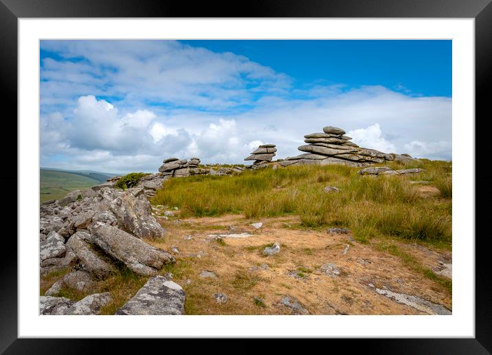 Stowes hill bodmin moor cornwall  Framed Mounted Print by Eddie John