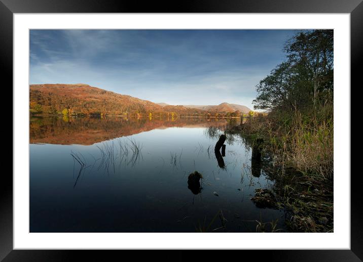 early morning on grasmere cumbria  Framed Mounted Print by Eddie John
