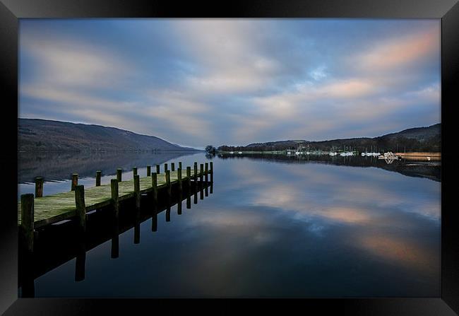 Coniston Jetty Framed Print by John Hare