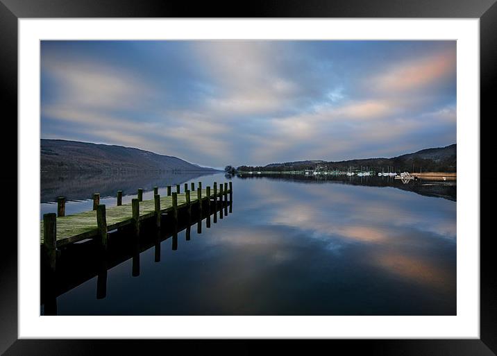 Coniston Jetty Framed Mounted Print by John Hare
