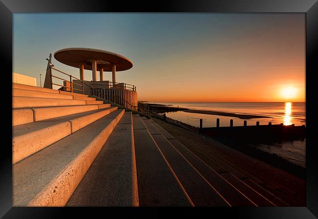 Cleveleys Promenade Evening Framed Print by John Hare