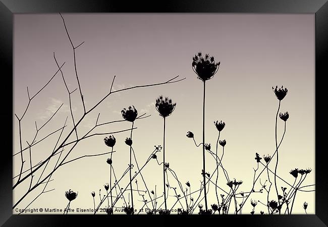 Silhouette Framed Print by Martine Affre Eisenlohr