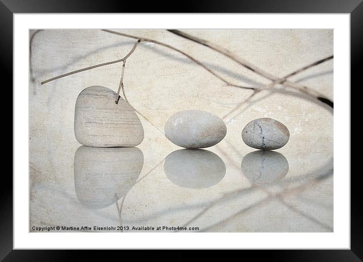 Autumnal Zen Framed Mounted Print by Martine Affre Eisenlohr