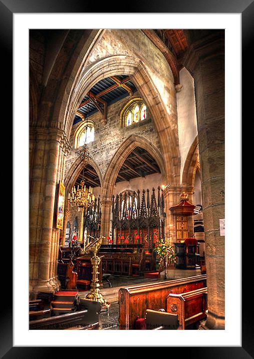St. Marys Priory Church - Lancaster Framed Mounted Print by Victoria Limerick