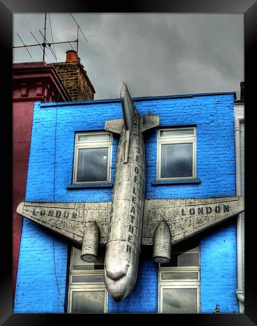Plane - Camden High Street Framed Print by Victoria Limerick