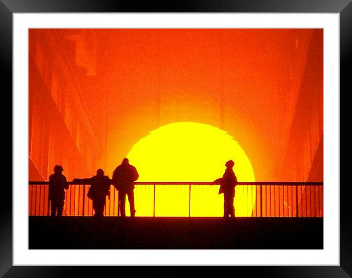 A Golden Sunset - Tate Modern installation Framed Mounted Print by Victoria Limerick