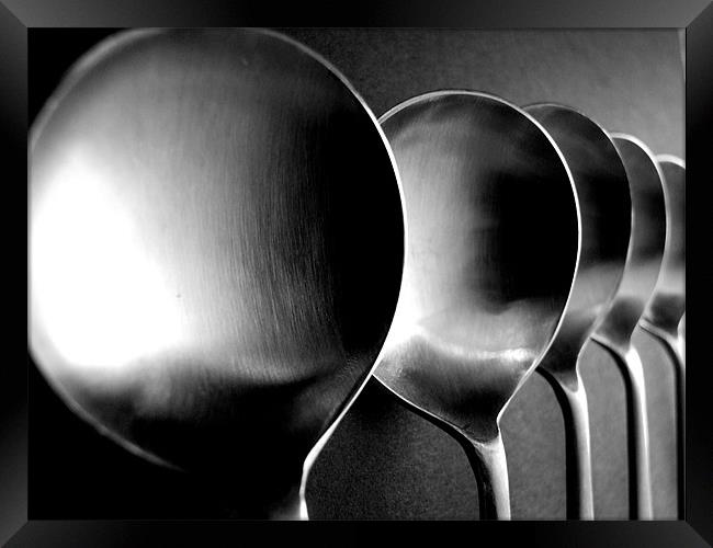 Soup Spoons - Still Life Framed Print by Victoria Limerick