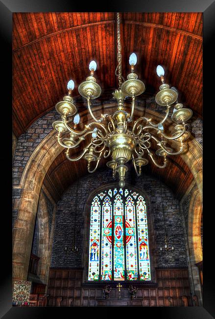 St Leonard Church Interior - Downham Framed Print by Victoria Limerick
