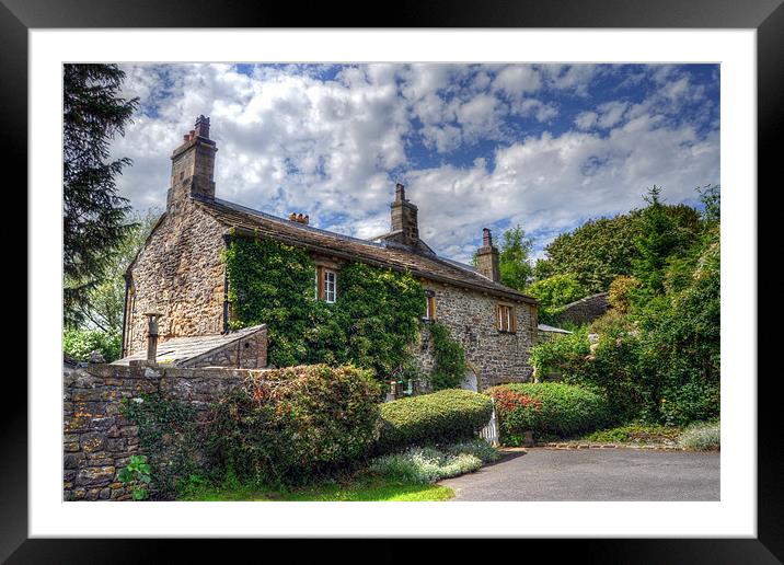 Nestling Cottage - Downham, Lancashire Framed Mounted Print by Victoria Limerick