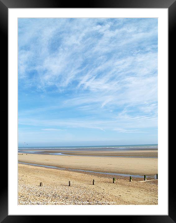 Camber Sands Beach Framed Mounted Print by Penny Fazackerley
