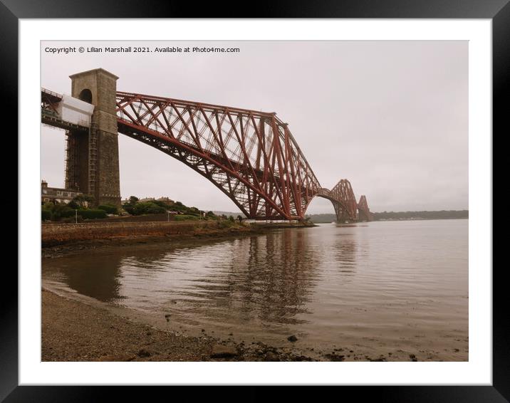  The Forth Bridge Queensferry. Framed Mounted Print by Lilian Marshall