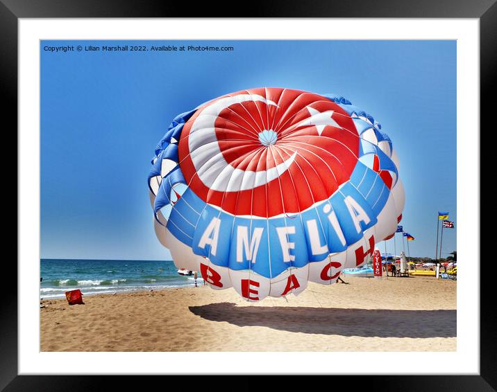 Amelia Beach in Side South Turkey. Framed Mounted Print by Lilian Marshall