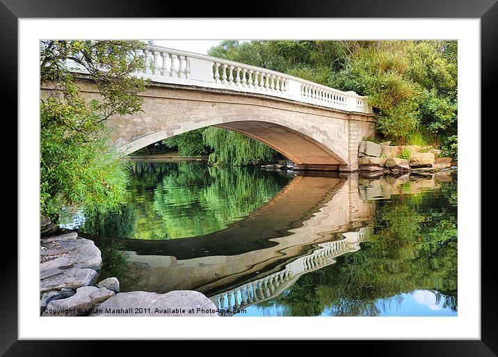 Reflections Through the Bridge. Framed Mounted Print by Lilian Marshall