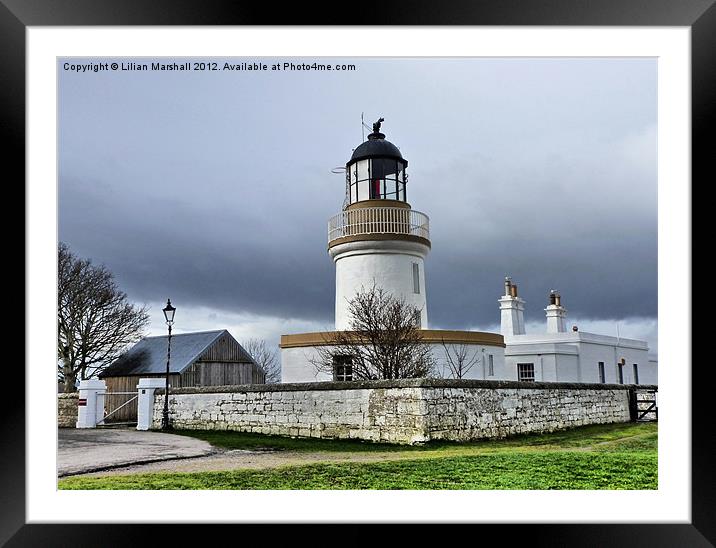 Cromarty Lighthouse. Framed Mounted Print by Lilian Marshall