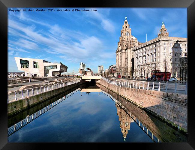 The Pier Head Liverpool. Framed Print by Lilian Marshall