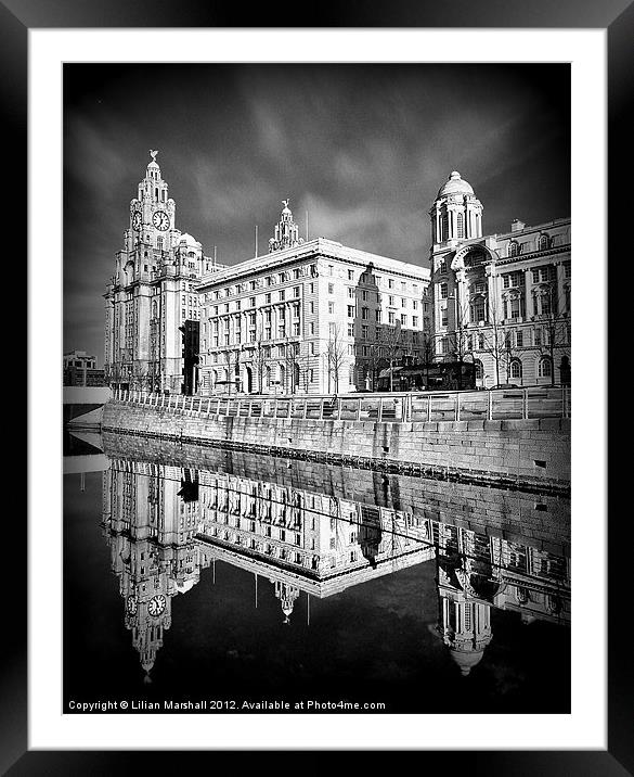 The Liver Building Framed Mounted Print by Lilian Marshall