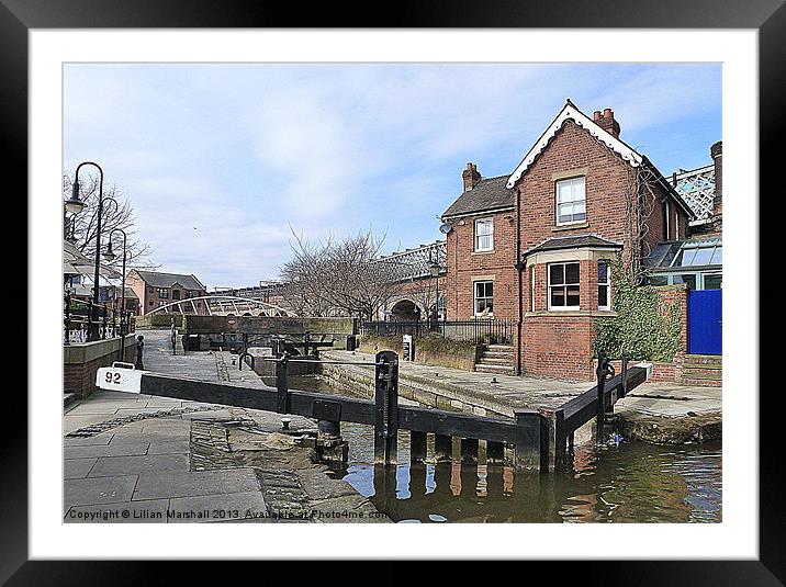 Lock 92 Lock Keepers Cottage. Framed Mounted Print by Lilian Marshall