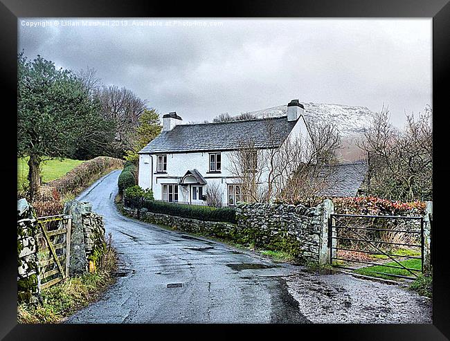 Down the Lane. Framed Print by Lilian Marshall
