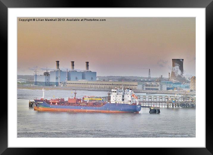 Saltend Jetty Framed Mounted Print by Lilian Marshall