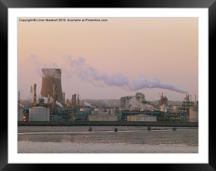 B P Chemicals, Hull. Framed Mounted Print by Lilian Marshall
