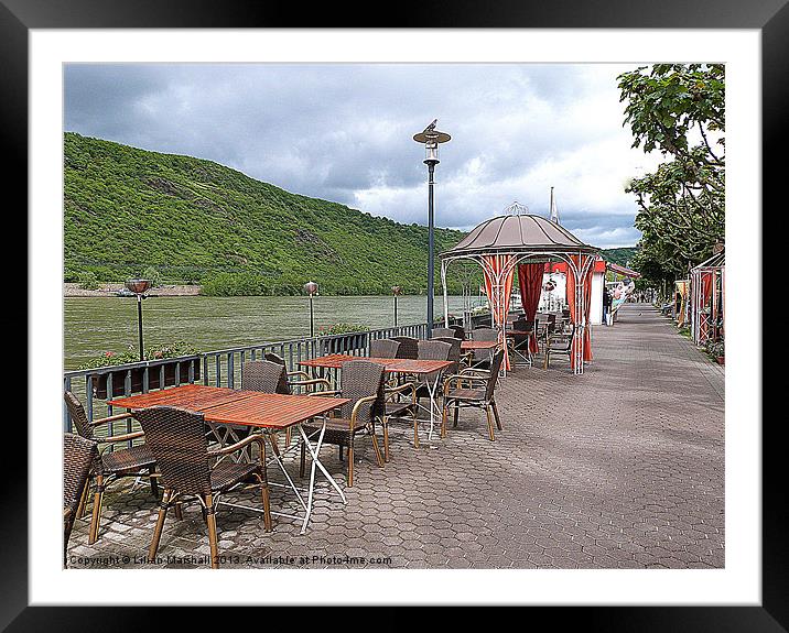 Promenade at Boppard Framed Mounted Print by Lilian Marshall