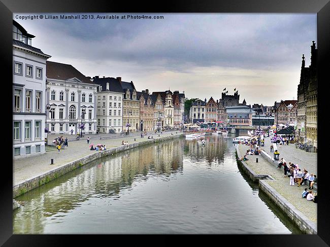 Ghent-Belgium Framed Print by Lilian Marshall