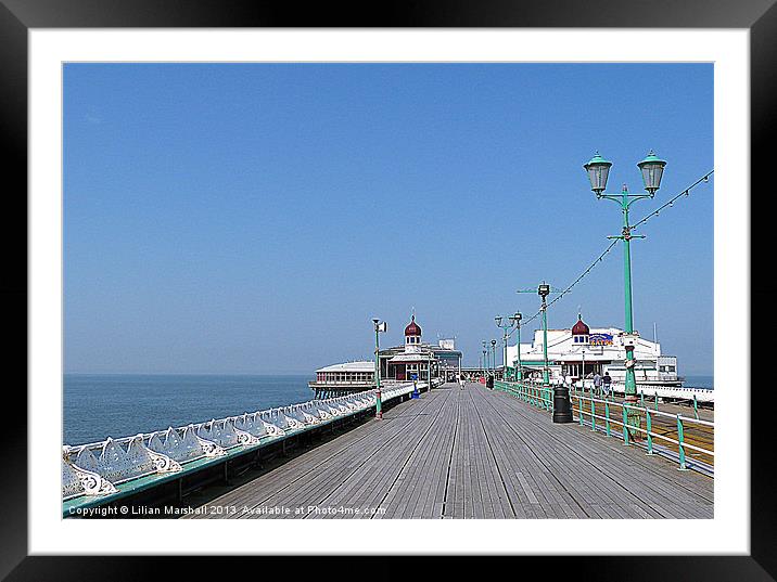 North Pier Blackpool Framed Mounted Print by Lilian Marshall
