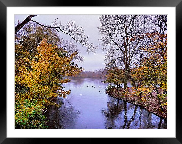 Autumn in the Park Framed Mounted Print by Lilian Marshall