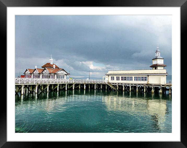 Dunoon Pier. Framed Mounted Print by Lilian Marshall