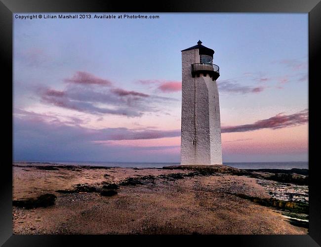 Southerness Lighthouse. Framed Print by Lilian Marshall