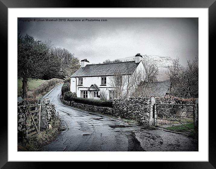 Down the Lane. Framed Mounted Print by Lilian Marshall