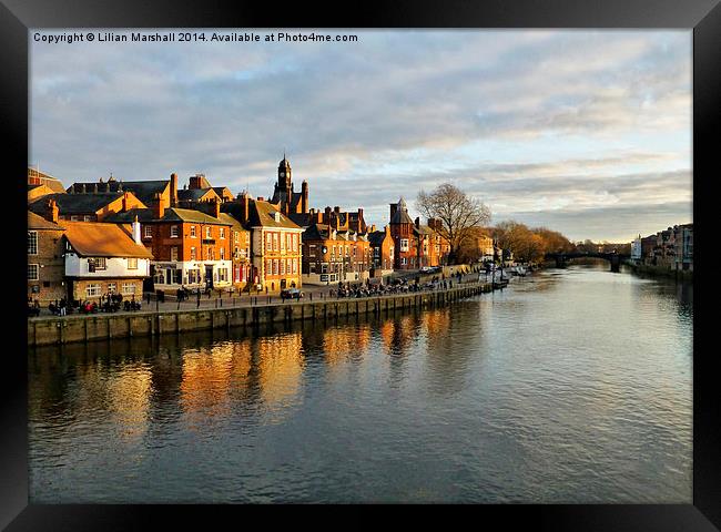 .The River Ouse at York. Framed Print by Lilian Marshall