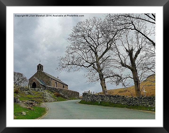 St James Church -Buttermere Framed Mounted Print by Lilian Marshall