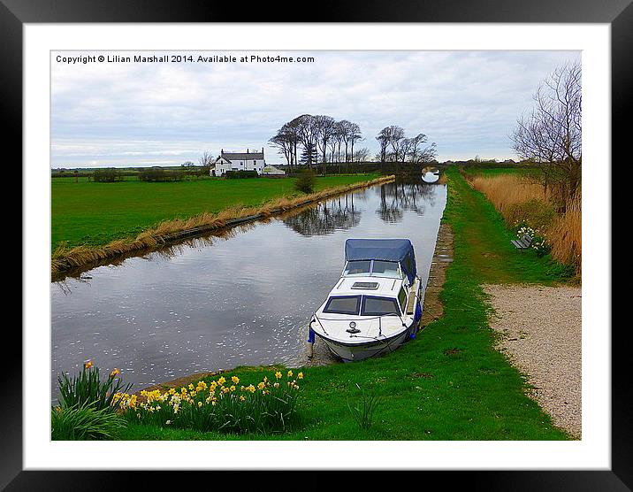 The Lancaster Canal Framed Mounted Print by Lilian Marshall