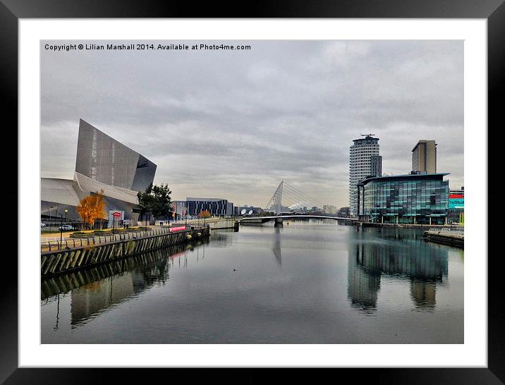 Salford Quays Framed Mounted Print by Lilian Marshall