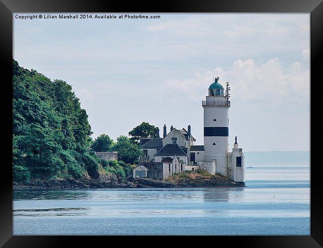 Cloch Point Lighthouse. Framed Print by Lilian Marshall