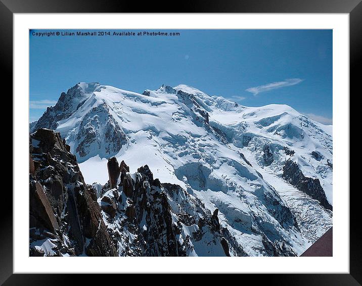  Graian alps. Framed Mounted Print by Lilian Marshall