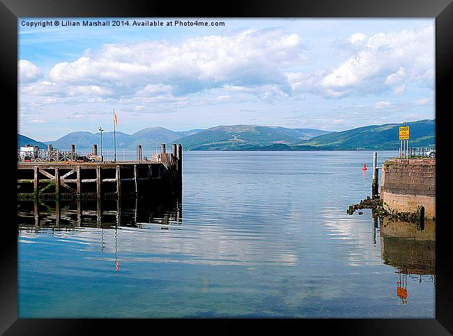 Way out of the Harbour -Rothesay  Framed Print by Lilian Marshall