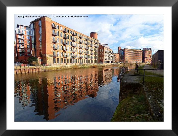  Clarence Dock. Leeds. Framed Mounted Print by Lilian Marshall