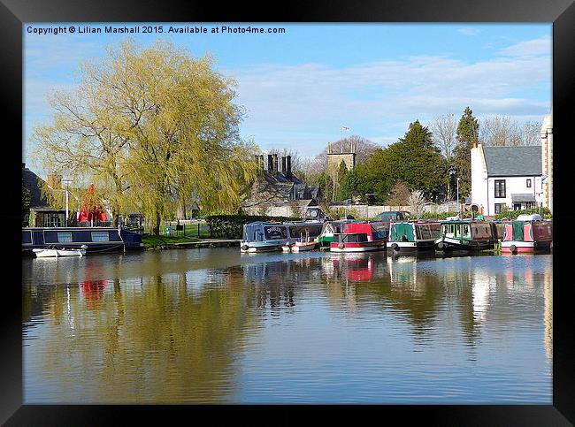  Garstang Basin.  Framed Print by Lilian Marshall