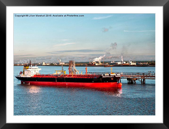  The Seamullet Oil Products Tanker. Framed Mounted Print by Lilian Marshall