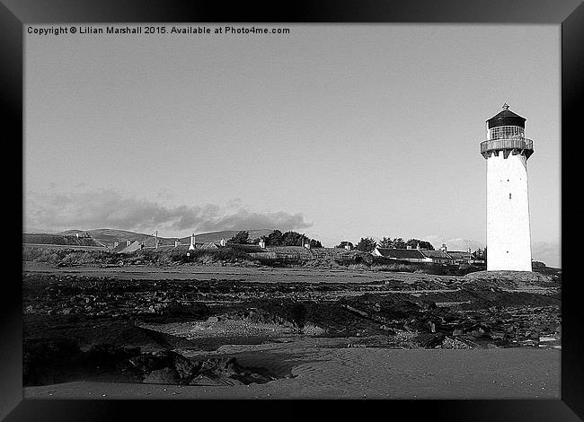  Southerness Lighthouse.  Framed Print by Lilian Marshall