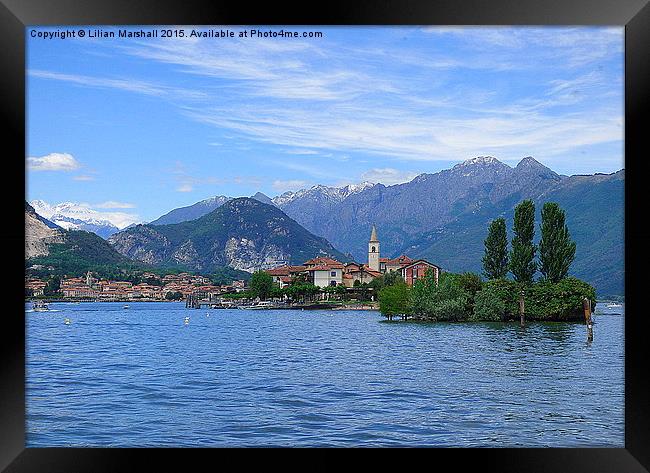  Lake Maggiore . Italy Framed Print by Lilian Marshall
