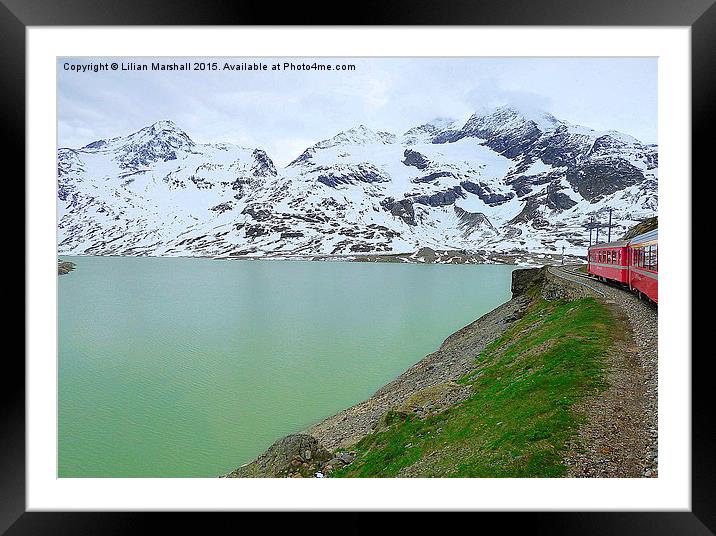  The Bernina Pass. Framed Mounted Print by Lilian Marshall