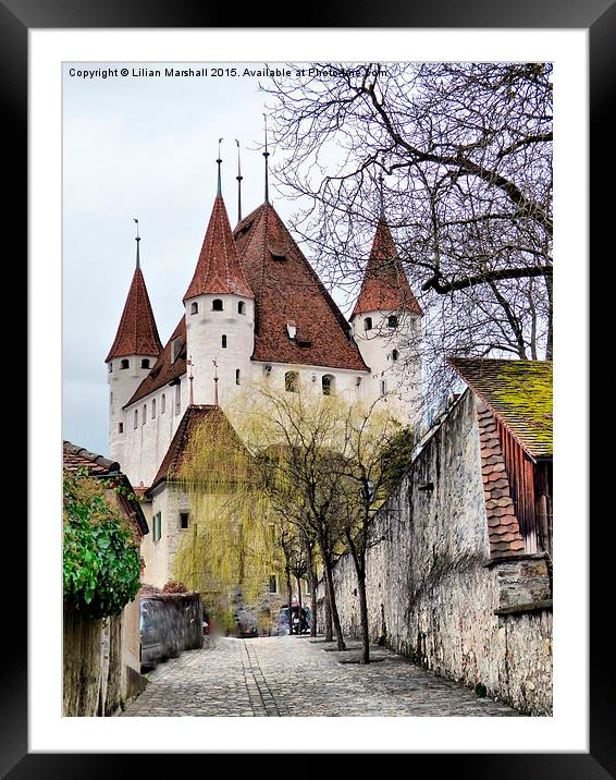  Schloss Thun- Thun Castle. Framed Mounted Print by Lilian Marshall